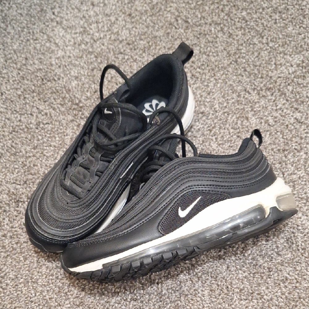 Nike Air Max 97 Black and White Sneakers Size 7 Womens